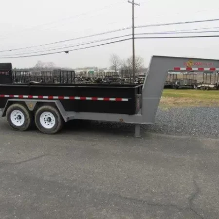 BWise 7 x 14 Gooseneck Dump Trailer Combo Gate & Ramps - Image 4