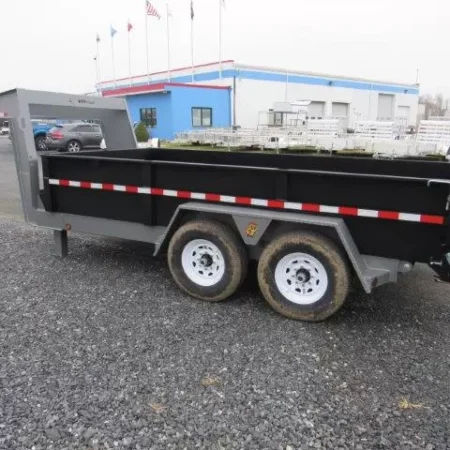 BWise 7 x 14 Gooseneck Dump Trailer Combo Gate & Ramps - Image 2