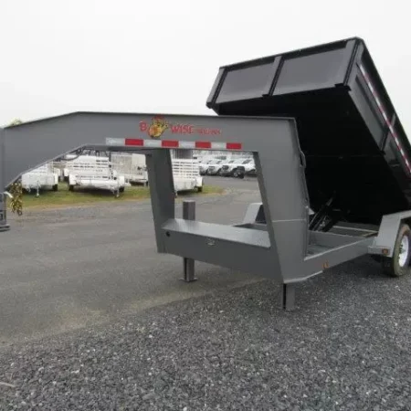 BWise 7 x 14 Gooseneck Dump Trailer Combo Gate & Ramps - Image 8