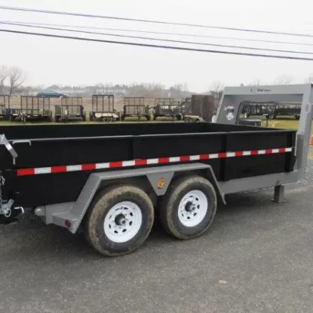 BWise 7 x 14 Gooseneck Dump Trailer Combo Gate & Ramps - Image 9
