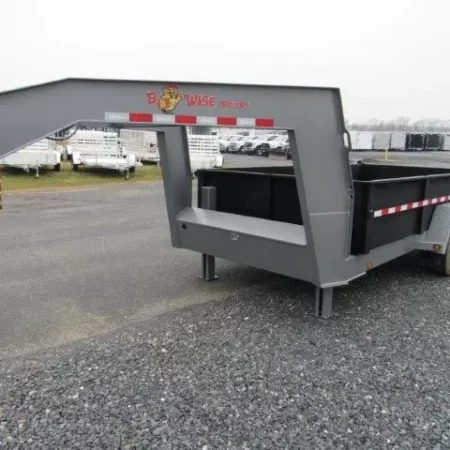 BWise 7 x 14 Gooseneck Dump Trailer Combo Gate & Ramps - Image 5