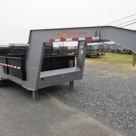 BWise 7 x 14 Gooseneck Dump Trailer Combo Gate & Ramps - Image 7