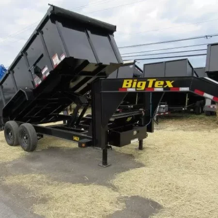 Big Tex 7 x 14 Gooseneck Dump Trailer Solid High Sides - Image 3