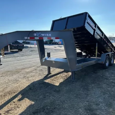 BWise 7 x 16 Gooseneck Dump Trailer - Image 9