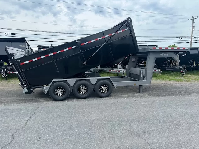 BWise 7 x 16 Gooseneck Tri-Axle Dump Ultimate Dump Trailer - Image 2