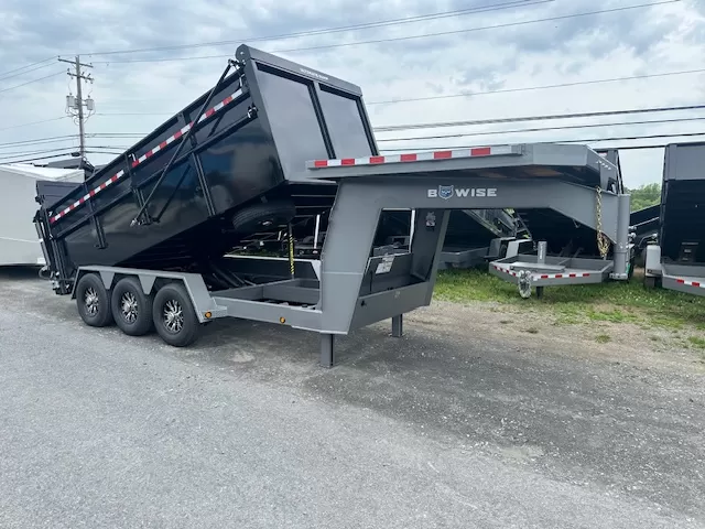 BWise 7 x 16 Gooseneck Tri-Axle Dump Ultimate Dump Trailer