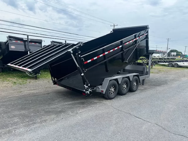 BWise 7 x 16 Gooseneck Tri-Axle Dump Ultimate Dump Trailer - Image 8