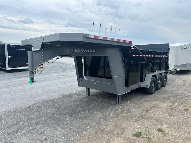 BWise 7 x 16 Gooseneck Tri-Axle Dump Ultimate Dump Trailer - Image 3