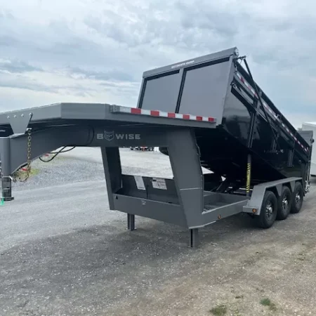 BWise 7 x 16 Gooseneck Tri-Axle Dump Ultimate Dump Trailer - Image 9