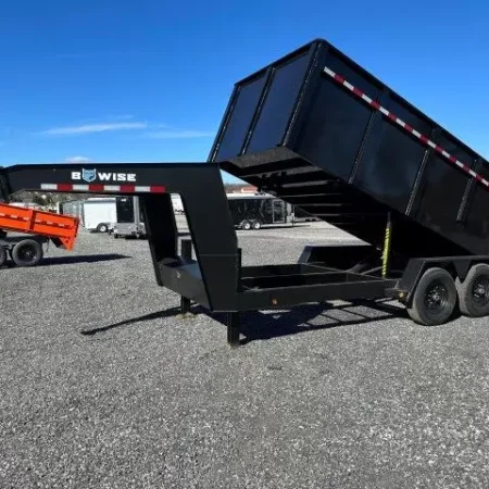BWise 7 x 16 Gooseneck Dump Trailer - Image 3