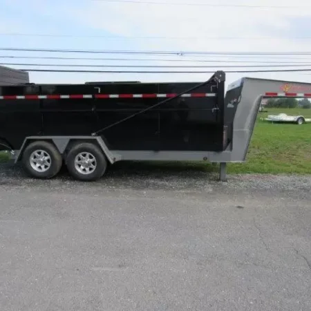 BWise 7 x 16 Heavy Duty Gooseneck Dump Ultimate Dump Trailer - Image 3