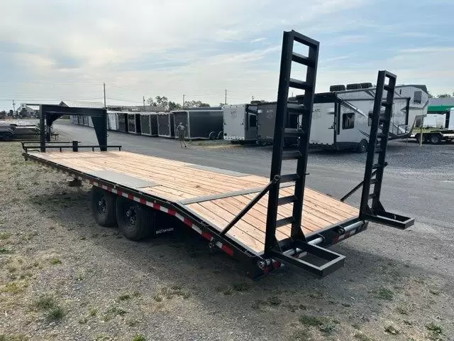 BWise 8.5 x 24 Gooseneck Equipment Trailer Ladder Ramps - Image 2