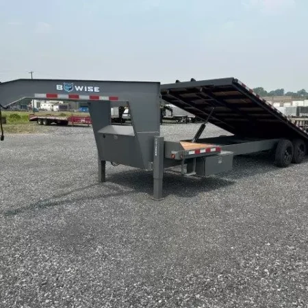 BWise 8 x 28 Gooseneck Deckover Equipment Trailer - Image 4