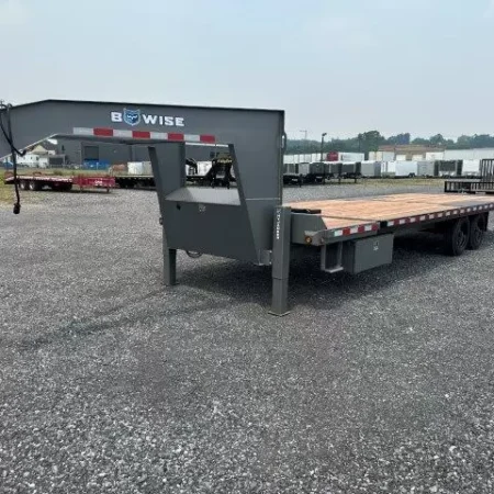 BWise 8 x 28 Gooseneck Deckover Equipment Trailer - Image 7