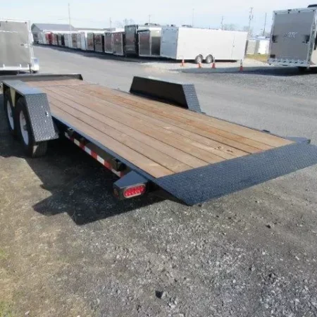 BWise 7 x 22 Low Profile Split Tilt Equipment Trailer Gravity Tilt - Image 3