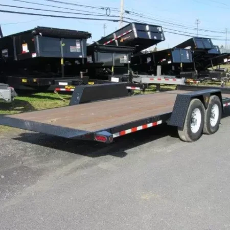 BWise 7 x 22 Low Profile Split Tilt Equipment Trailer Gravity Tilt - Image 2