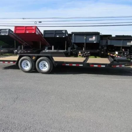 BWise 7 x 22 Low Profile Split Tilt Equipment Trailer Gravity Tilt - Image 4