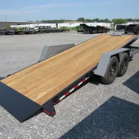 BWise 7 x 20 Low Profile Full Tilt Equipment Trailer Hydraulic Tilt - Image 7