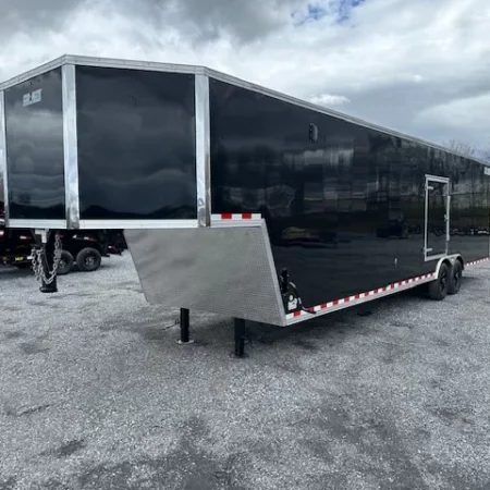 Car Mate 8.5 x 38 Enclosed Gooseneck Trailer Aluminum Wheels - Image 6