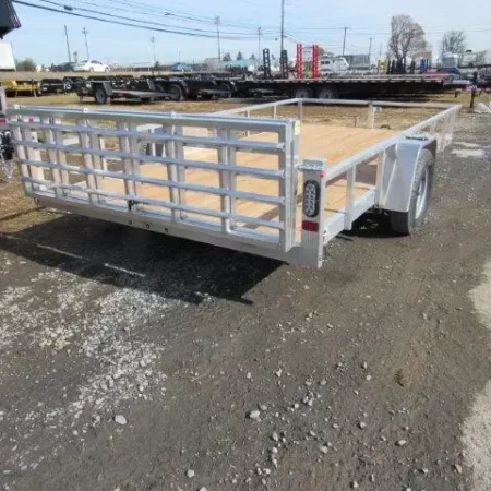 Sport Haven 7×14 Aluminum Utility Trailer Bi-Fold Ramp Gate - Image 3
