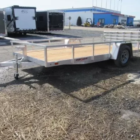 Sport Haven 7×14 Aluminum Utility Trailer Bi-Fold Ramp Gate - Image 6